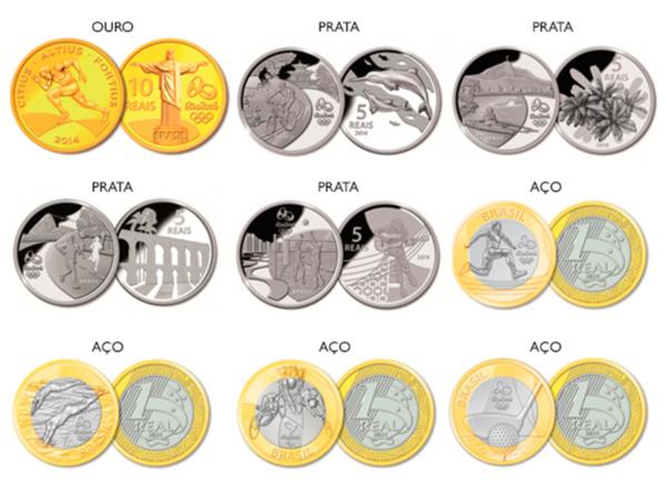 Novas moedas dos Jogos Rio 2016 serão lançadas na sexta