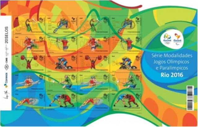 Rio 2016 e Correios lançam primeira série de selos comemorativos dos Jogos