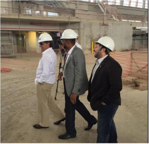 João Derly visita obras da arena que receberá o judô na Rio 2016