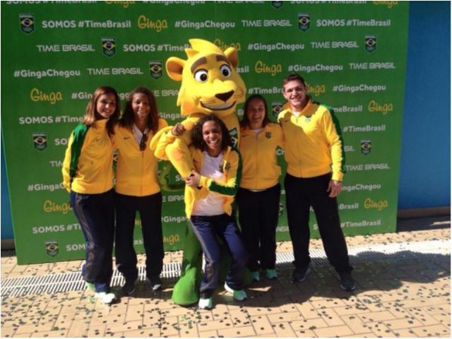No Dia Olímpico, judocas da seleção participam de lançamento do Ginga, mascote do Time Brasil