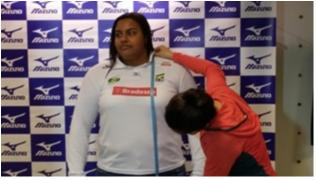 Veja como foi a medição dos ligeiros e pesados para os novos uniformes da Mizuno
