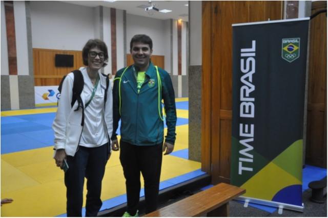 Adriana Behar visita concentração do judô em Mangaratiba