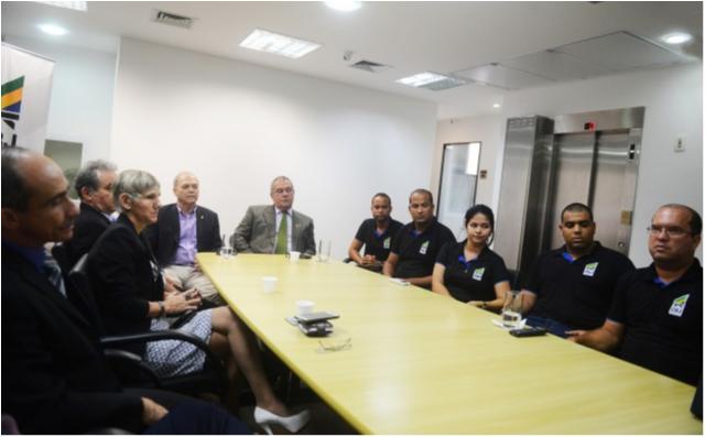 Nova presidência visita sede da CBJ no Rio