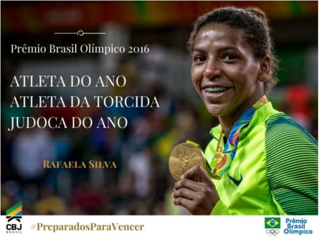 Rafaela Silva é coroada Atleta do Ano no Prêmio Brasil Olímpico 2016