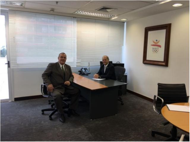 Silvio Acácio visita sede do COB, no Rio de Janeiro 