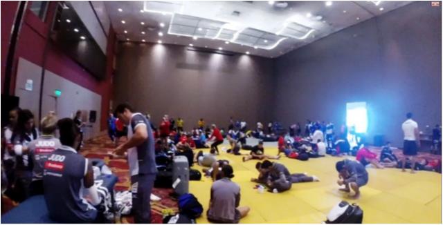 VÍDEO - Bastidores do #JudoPanAm2017 na área de aquecimento