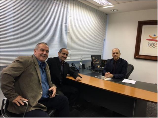 Vice-presidente José Nilson Gama visita sede da CBJ no Rio