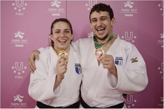 Judocas da seleção garantem primeiras medalhas do Brasil na Universíade Taipei 2017