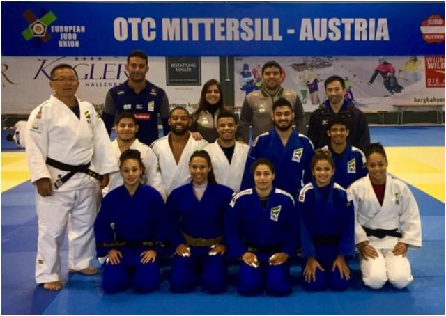 Equipe jovem do Brasil participa de treinamento na Áustria com elite do judô mundial