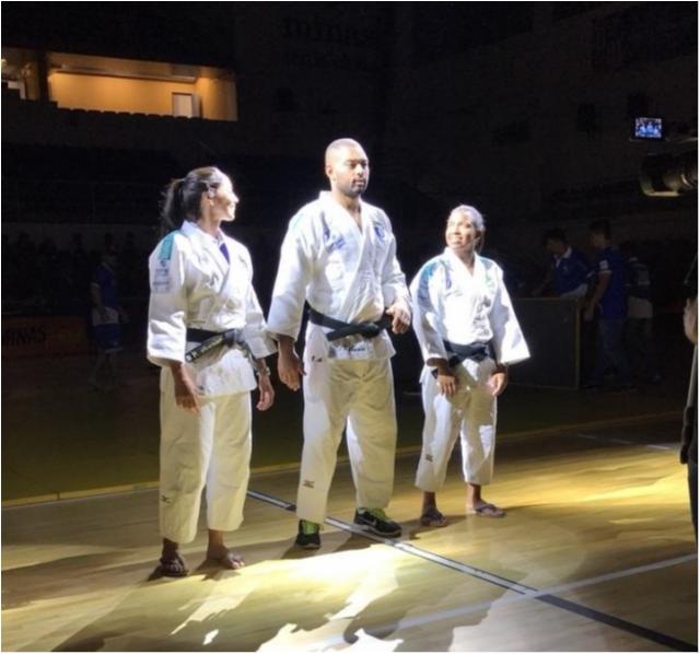 Atletas do Minas Tênis Clube fazem apresentação de Judô no intervalo de jogo de basquete