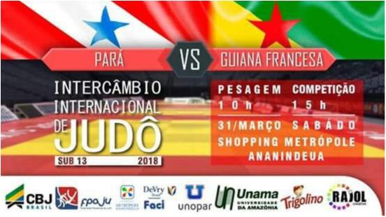 Federação Paraense de Judô promove intercâmbio com judocas da Guiana Francesa