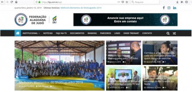 Federação Alagoana de Judô lança novo site