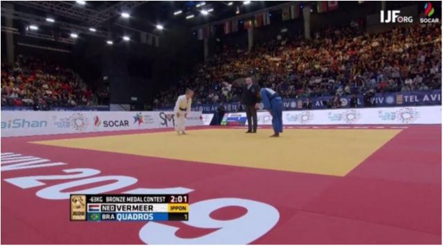 Ketleyn Quadros para em holandesa na disputa pelo bronze de Tel Aviv e termina competição em quinto lugar nesta sexta-feira