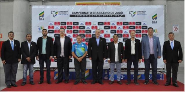 Autoridades e colaboradores da CBJ prestigiam abertura do Brasileiro Sub-18