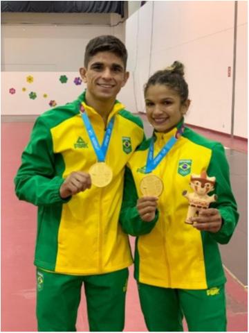Larissa Pimenta e Renan Torres garantem dobradinha de ouro para o Time Brasil no primeiro dia de judô no Pan de Lima