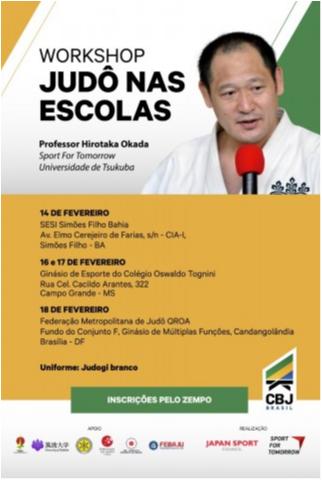 Febaju comemora oportunidade de receber o Workshop Judô Nas Escolas em parceria com a CBJ e a Embaixada do Japão