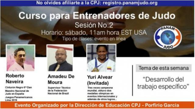 Confederação Pan-Americana de Judô abre inscrições para curso de treinadores 