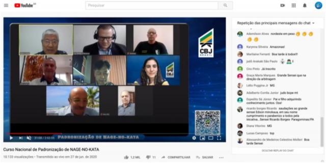 Com mais de 10 mil visualizações e 2.357 inscritos, curso de Nage-no-kata bate recorde histórico no Youtube da CBJ