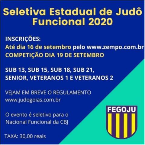Federação Goiana de Judô promove seletiva de Judô funcional em setembro