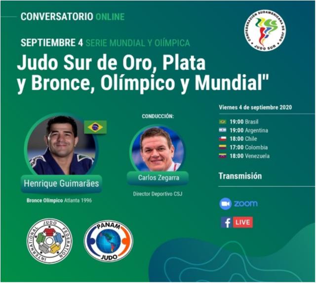Confederação Sul-Americana de Judô promove lives com judocas brasileiros Luciano Corrêa e Henrique Guimarães 