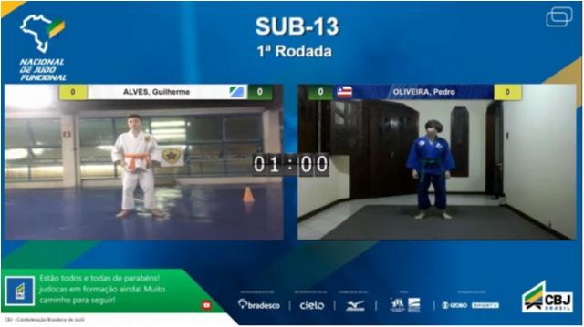 Nacional de Judô Funcional abre o primeiro dia de disputas com os confrontos das classes Sub-13 e Sub-18