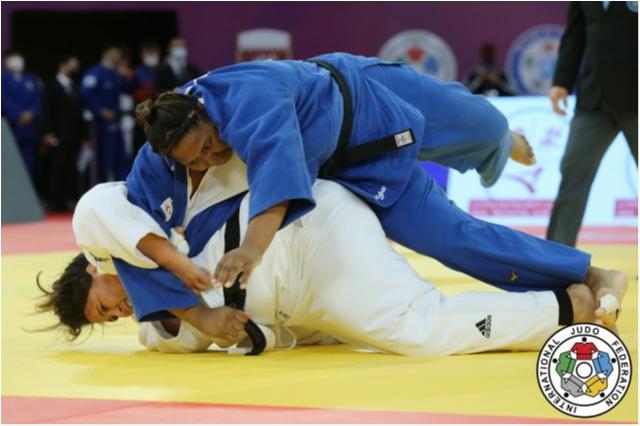 Beatriz Souza e David Moura terminam em 7º lugar, melhor resultado do judô brasileiro no World Masters de Doha 