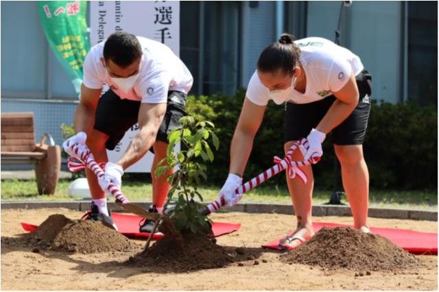 Judô brasileiro finca raízes em Hamamatsu em cerimônia simbólica de plantio de um ipê