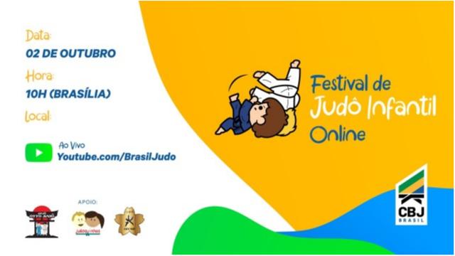 CBJ promove, neste sábado, 02, primeiro Festival de Judô Infantil online para celebrar o mês das crianças