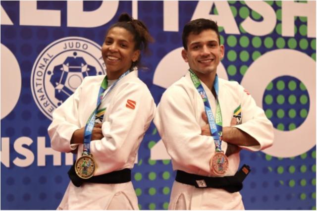 Rafaela Silva é bicampeã mundial e Daniel Cargnin é bronze, em Tashkent