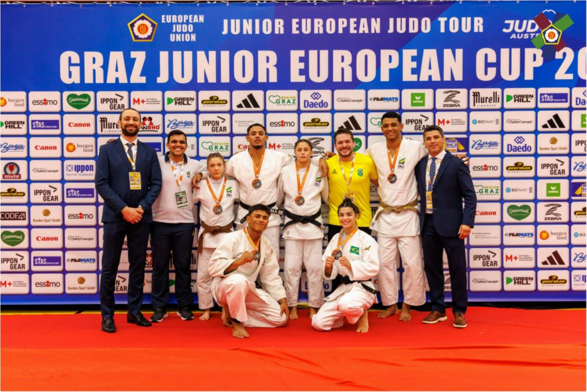 Judô brasileiro sobe ao pódio 10 vezes na Copa Europeia Sub-21 de Graz