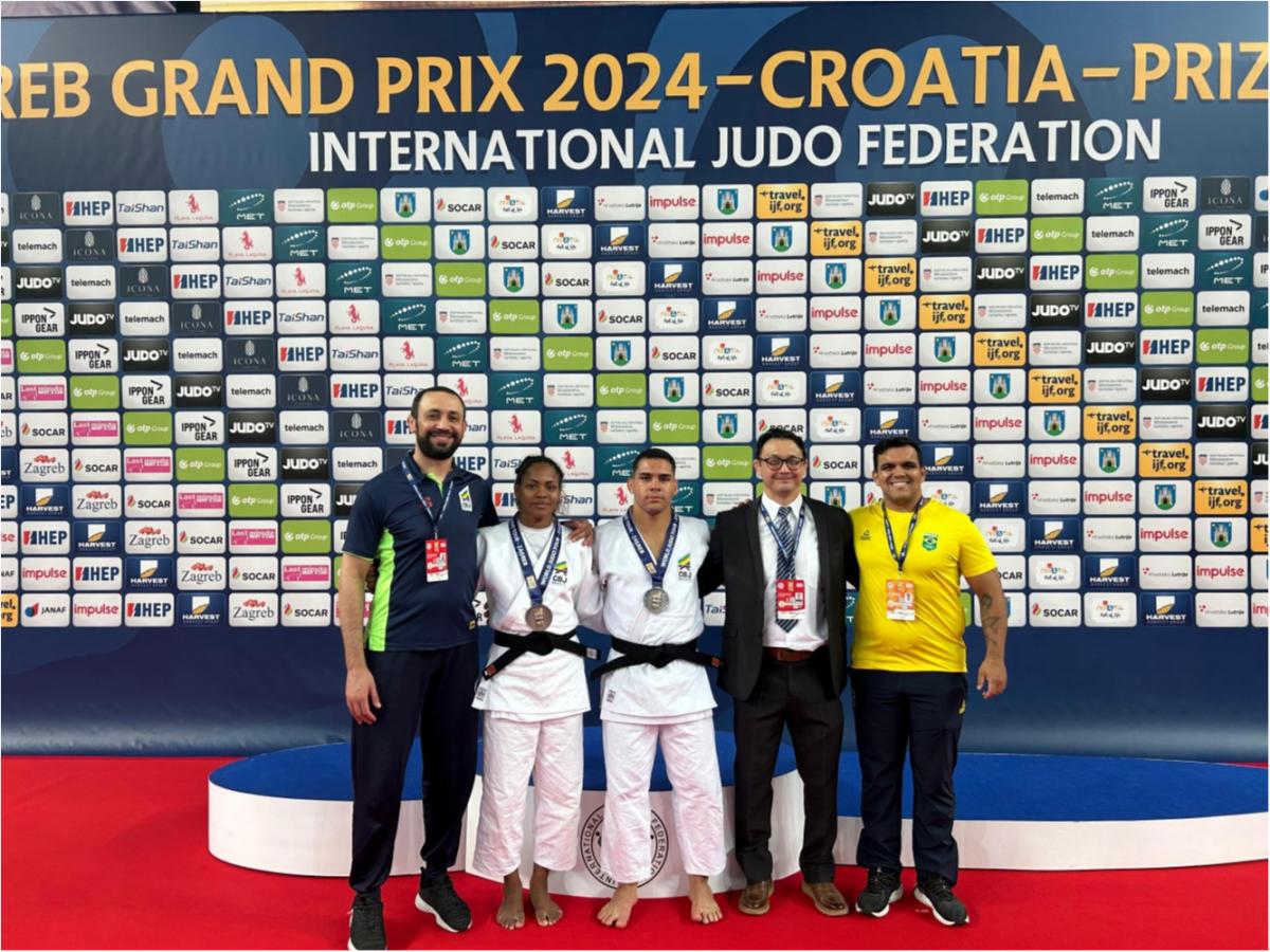 Gabriel Falcão é prata e Nauana Silva é bronze no Grand Prix de Zagreb
