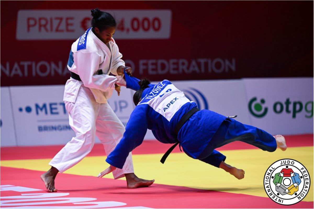 Ketleyn Quadros chega perto do bronze, mas fica em quinto no Grand Slam de Tashkent