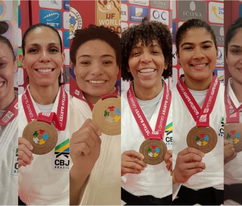 Judô feminino brilha em Astana e leva todas as medalhas do Brasil no Grand Slam