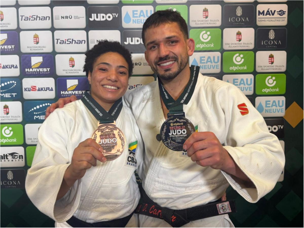 Daniel Cargnin é vice-campeão e Shirlen Nascimento leva o bronze no Campeonato Mundial de Judô