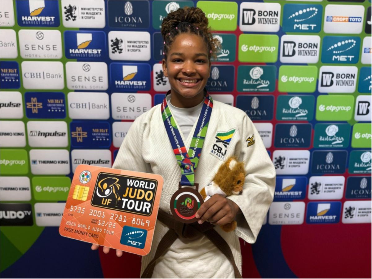 Brasil chega à quarta medalha no Campeonato Mundial Cadete de Judô com bronze de Laryssa Fonseca