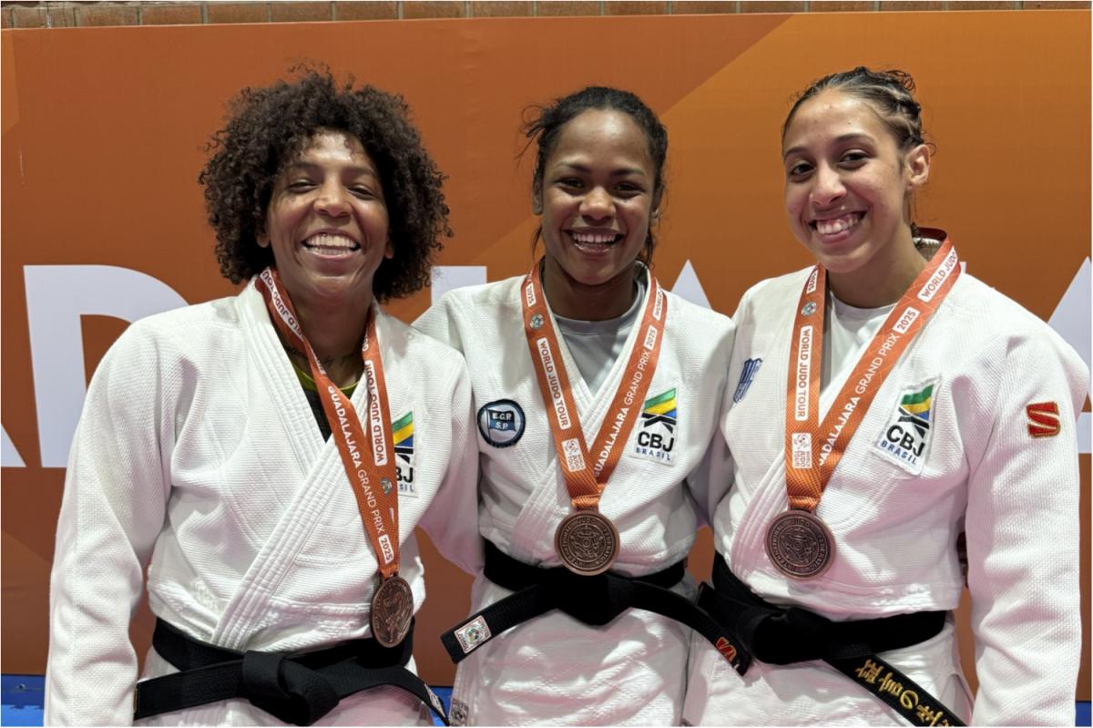 Nauana Silva, Rafaela Silva e Kaillany Cardoso faturam bronzes no segundo dia do Grand Prix de Guadalajara de Judô
