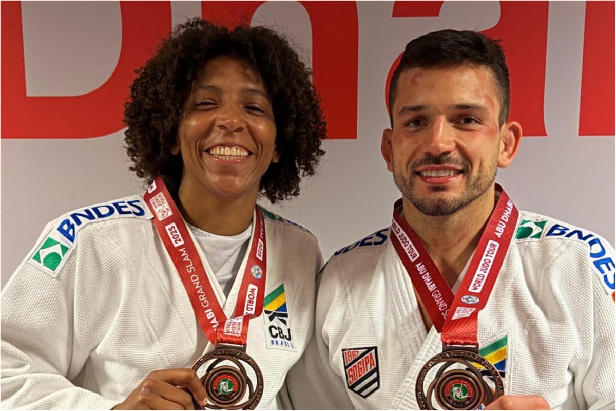 Rafaela Silva e Daniel Cargnin levam bronzes no Grand Slam de Judô, em Abu Dhabi