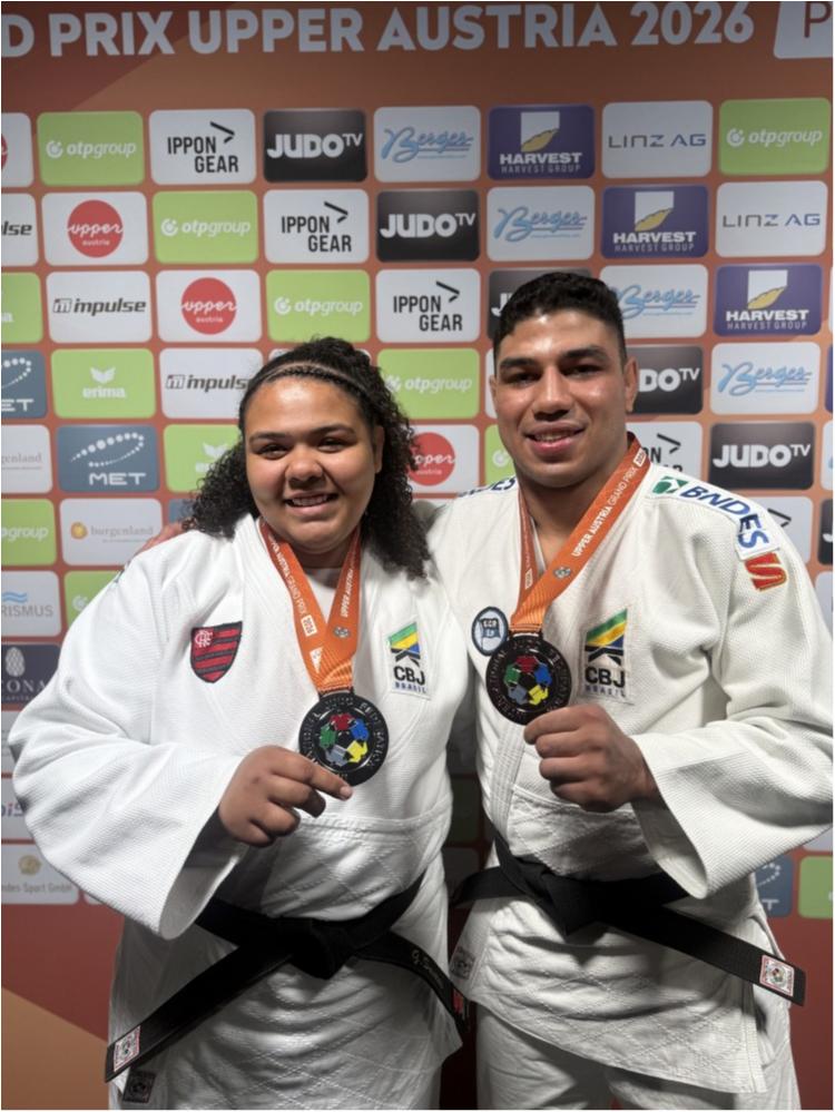 Judô brasileiro fecha Grand Prix da Áustria com prata de Giovanna Santos e bronze de Giovani Ferreira