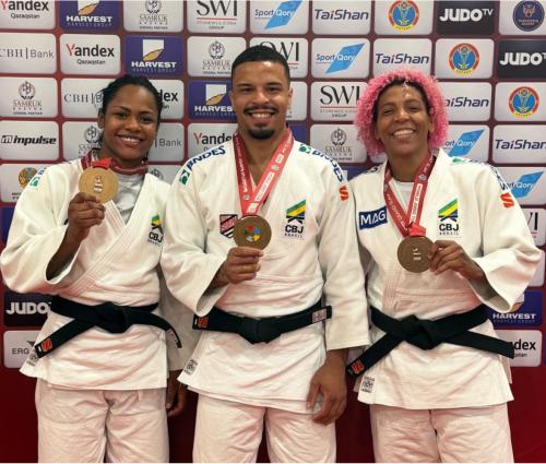 Rafaela Silva, Nauana Silva e David Lima garantem novos bronzes para o Brasil no Grand Slam de Astana