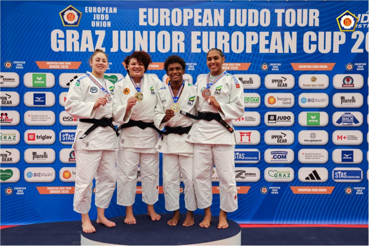 Brasil termina Copa Europeia Júnior de Graz na liderança com oito medalhas