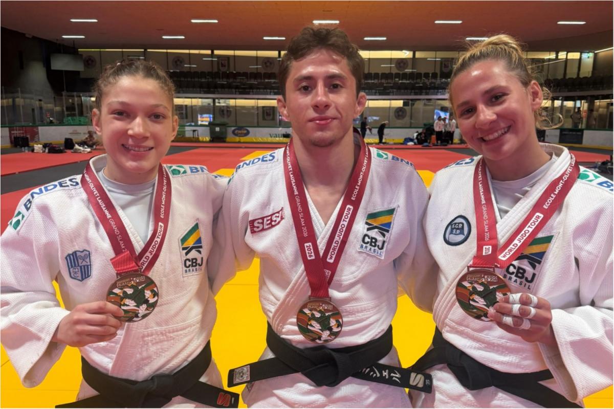 Judô brasileiro começa Grand Slam de Lausanne com três medalhas de bronze